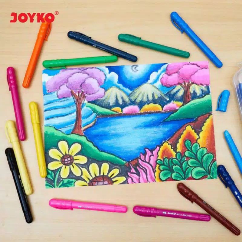 

YUH Silky Crayon SLC-A-24 24 Warna Krayon Halus Joyko Non Toxic