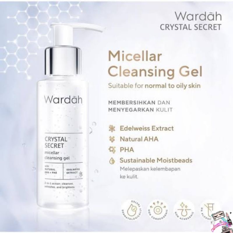 ☃Cutezz_Ching1☃Wardah Crystal Secret Micellar Cleansing Gel 95ml