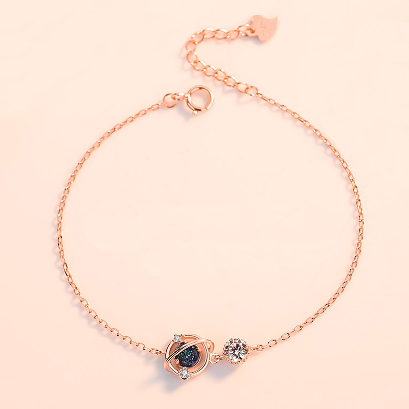 AZ202 [COD✔] Gelang Serut Asteroid Titanium Wanita Anti Karat Perhiasan Titanium Asli Beruntung Aksesoris