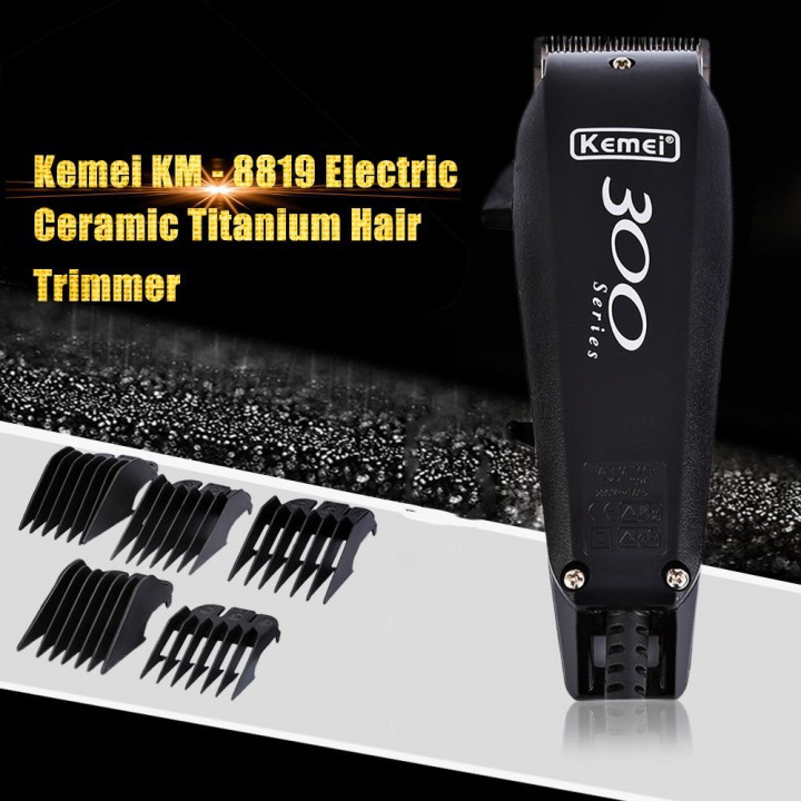 KEMEI KM-8819 Powerful Ceramic Cordless Shaver Adjustable Hair Clipper