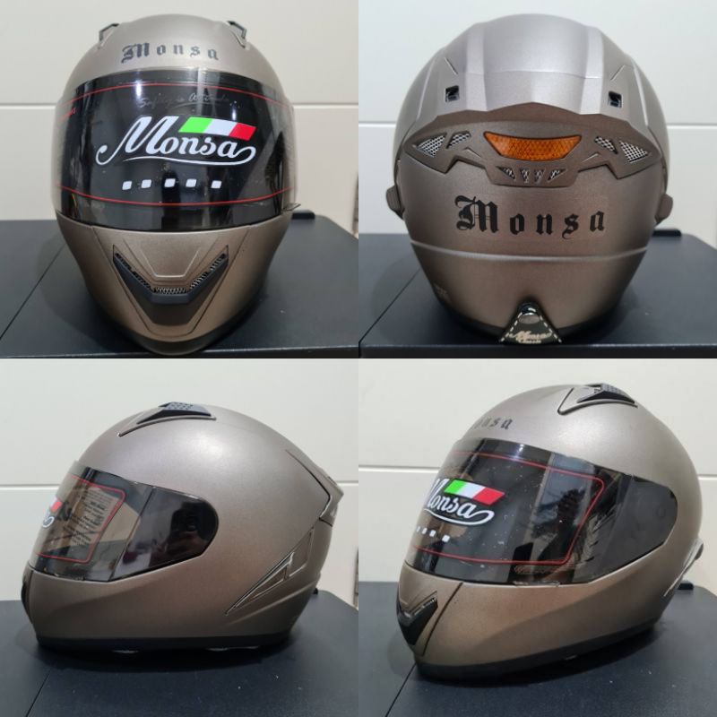 JPN Fullface Racing Monsa Destroit Solid Grey