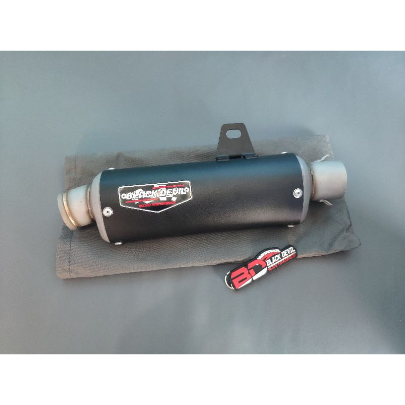 knalpot Black Devil Trioval black oxide silencer only