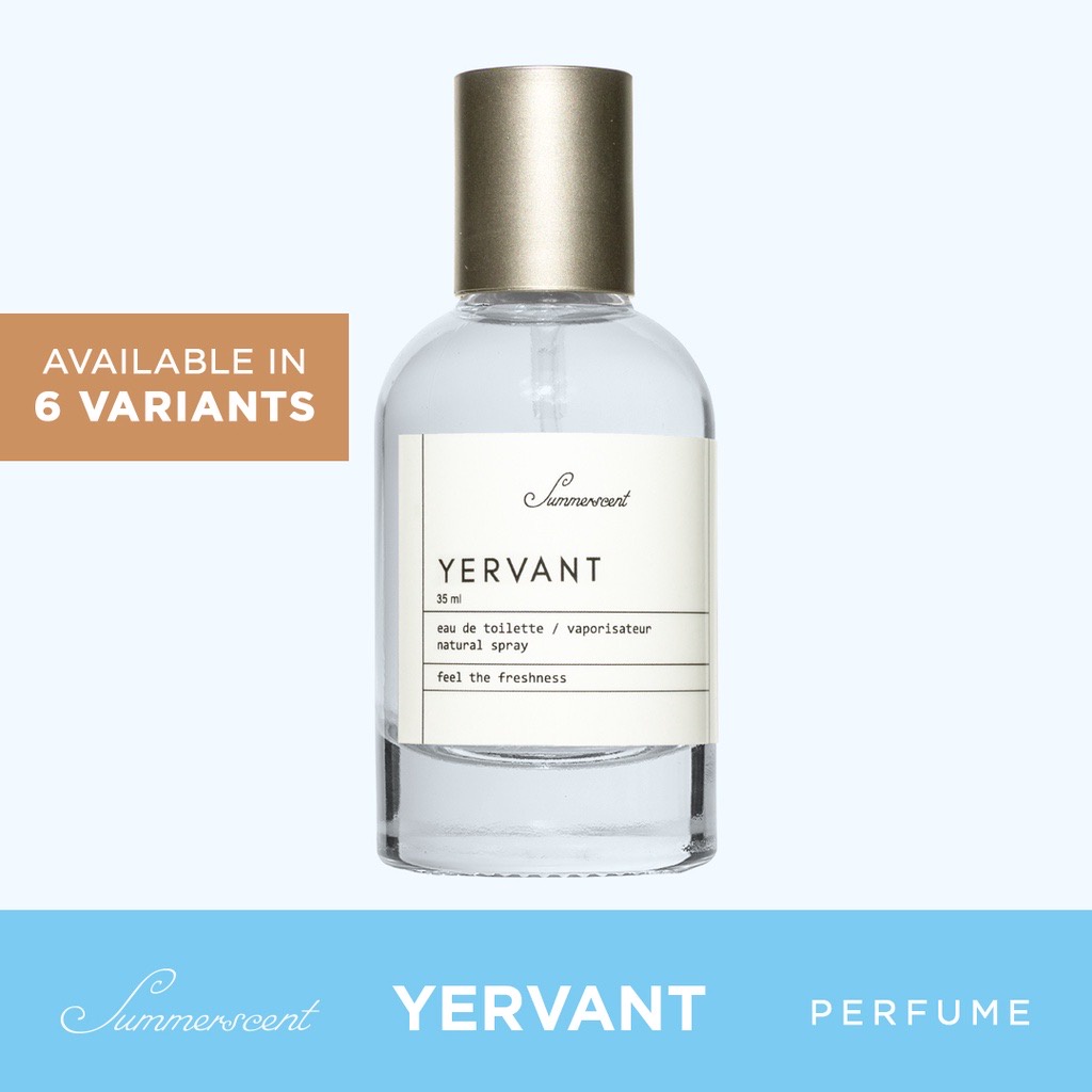 Parfum Summerscent Yervant EDT 35 ml BPOM Unisex Untuk Pria Wanita Wangi Mewah Tahan Lama