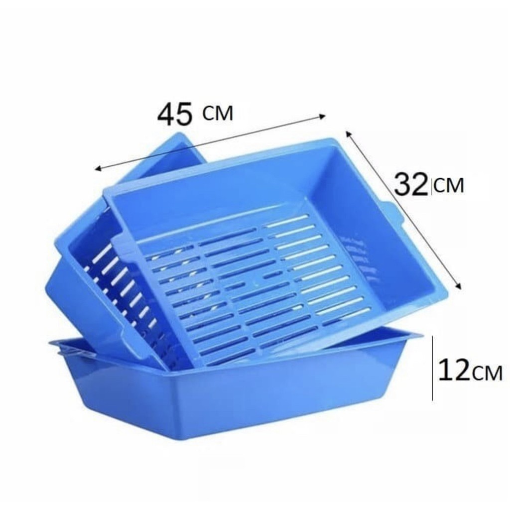 Box Pasir Kucing 3 in 1 TRAY SELF SIFTING BOX / Cat Litter Box 3in1