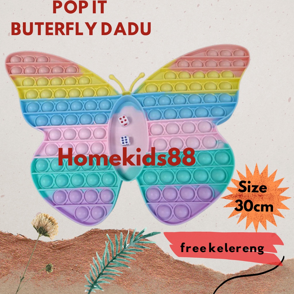 Mainan Pop it Jumbo Pop it kupu2 Pop it Viral Mainan Pop it Fidget toys Terlaris Termurah