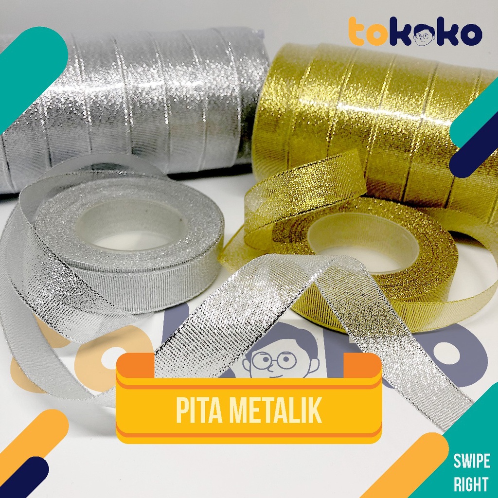 

Pita Glitter Gold dan Silver Ukuran 2 cm Per Roll Panjang 15 meter Import Taiwan untuk Hampers Dekorasi Parcel Hiasan