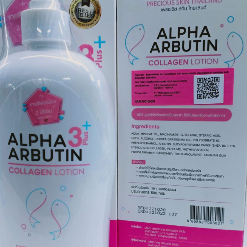 Alpha Arbutin 3 Plus Collagen Lotion Original // Hand And Body Lotion bpom