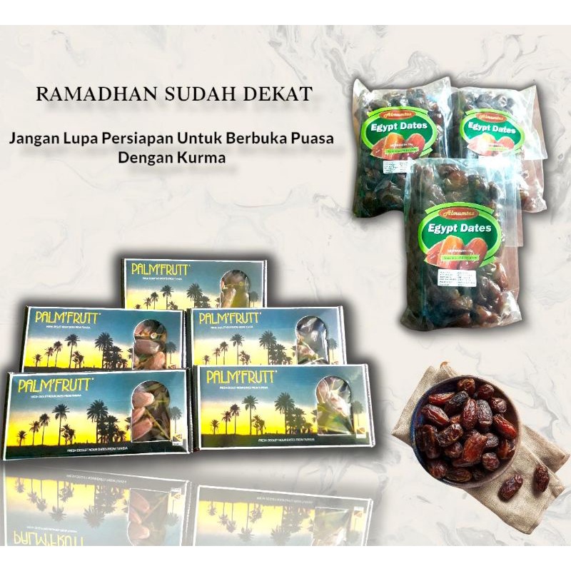 

{Hya} Kurma PalmFruit 500gr Tangkai Kurma Tunisia Rasa Manis