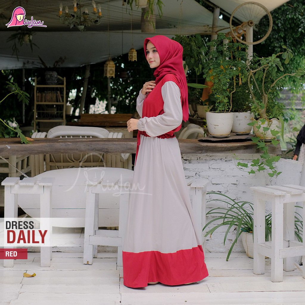 baju gamis miulan serut lebaran 2021