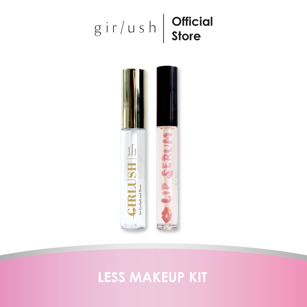 GIRLUSH Less Make Up Kit (Bundle Eyelash Enhancing Serum &amp; Lip Serum)