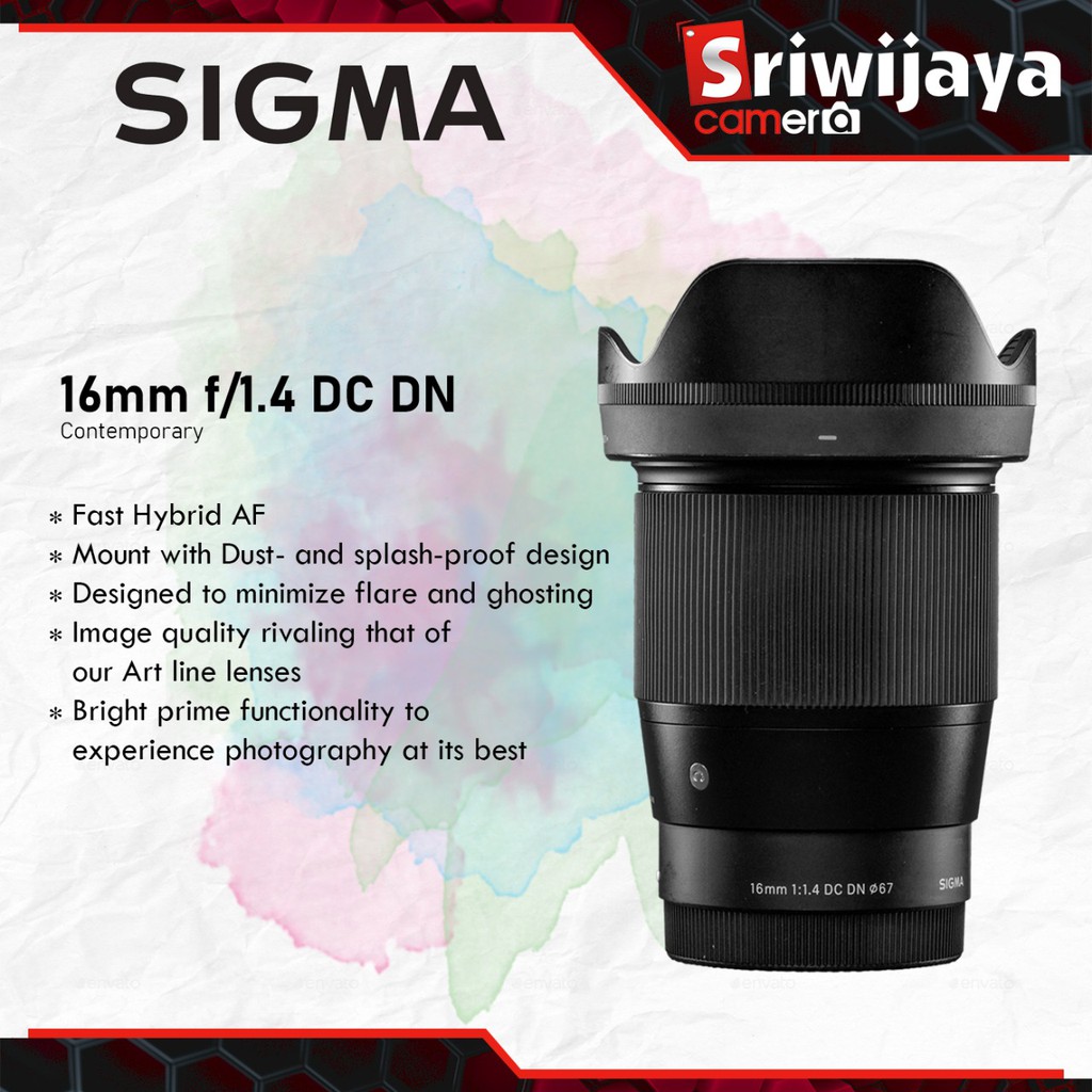 Lensa SIGMA 16mm f/1.4 DC DN for MFT
