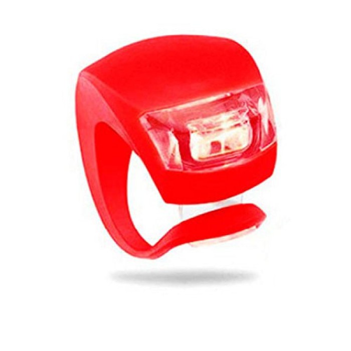 Lampu Sepeda LED Slicon Waterproof 1 PCS Merah