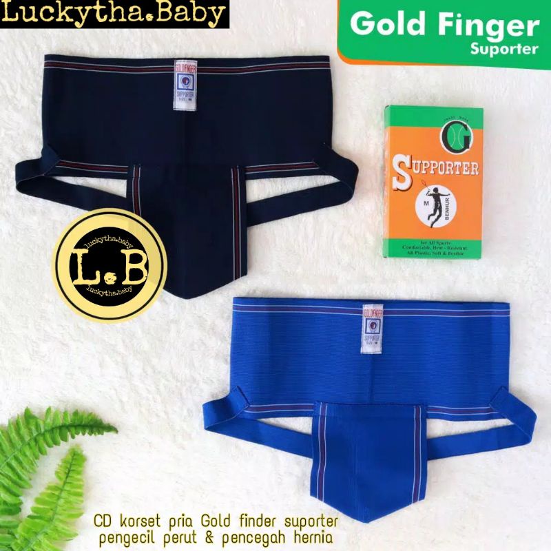 suporter_korset pria gold finger pengecil perut &amp; pencegah hernia/ CD korset pria