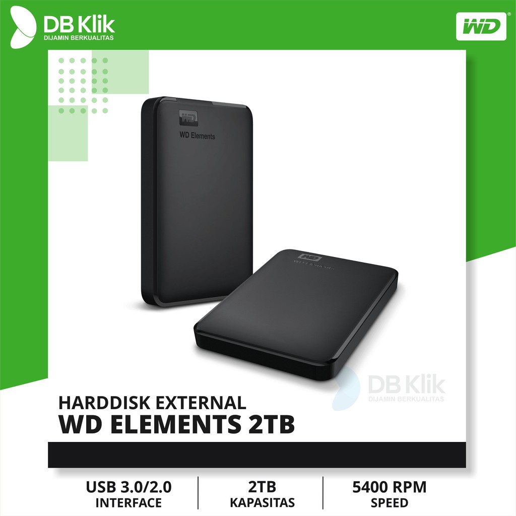 HDD Hardisk External WD Elements 2TB