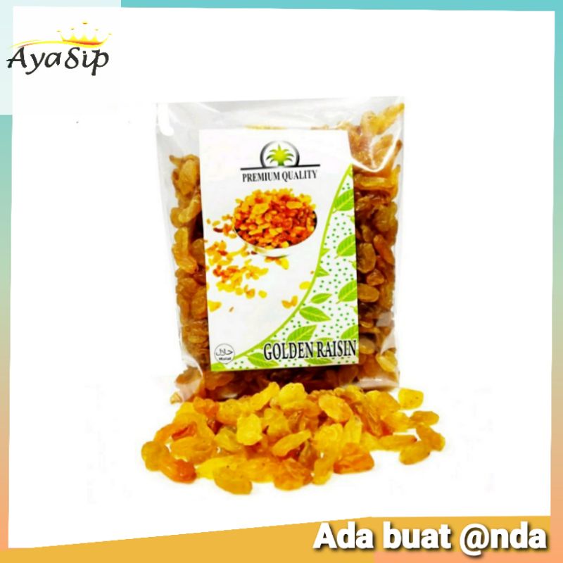 

Kismis Asam Manis/Kismis Golden Raisin/Kismis Anggur 500gr Oleh Oleh Haji