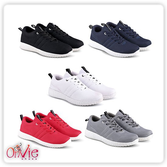 Cocok buat ngantor/ Onvie Sepatu Sneakers Kets dan Kasual Pria Dewasa Multi, Sepatu santai sekolah