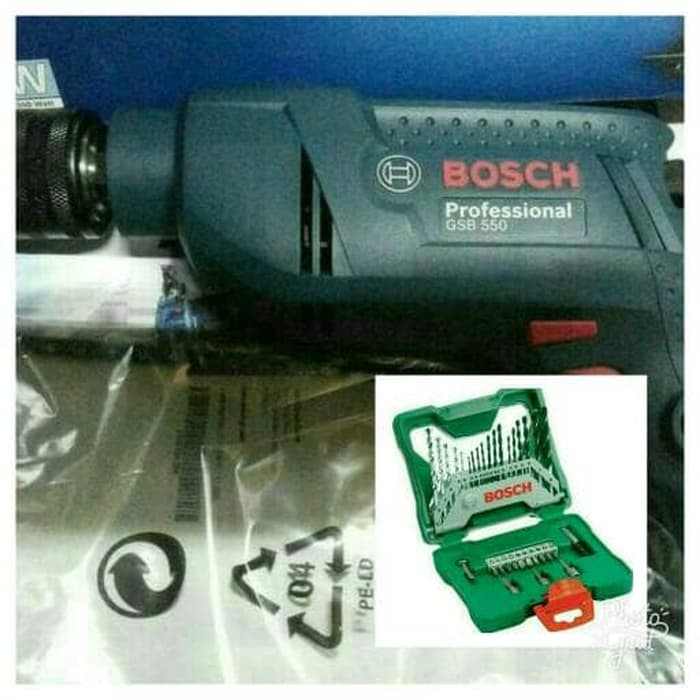 To163 Mesin Bor Beton Bosch Gsb 550 Mata Bor Bosch Xline 33 Pcs