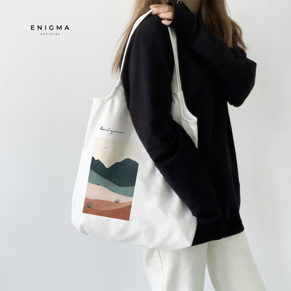 TERBARU TOTEBAG KANVAS PREMIUM ENIGMA TAS WANITA TOTE BAG WANITA TOTEBAG AESTHETIC