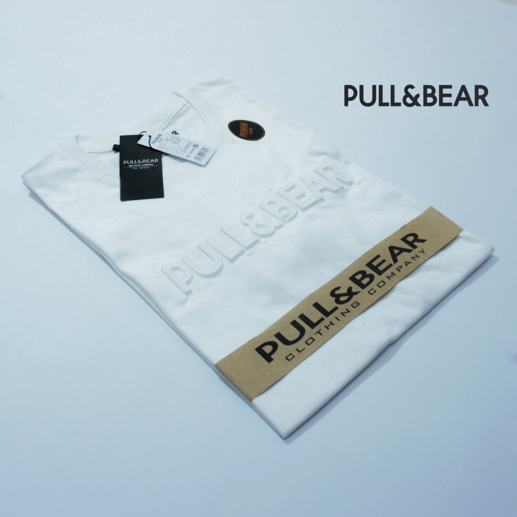 BAJU KAOS PRIA PULL &amp; BEAR EMBOS / TIMBUL ORIGINAL PREMIUM HIGH QUALITY LENGAN PENDEK COD