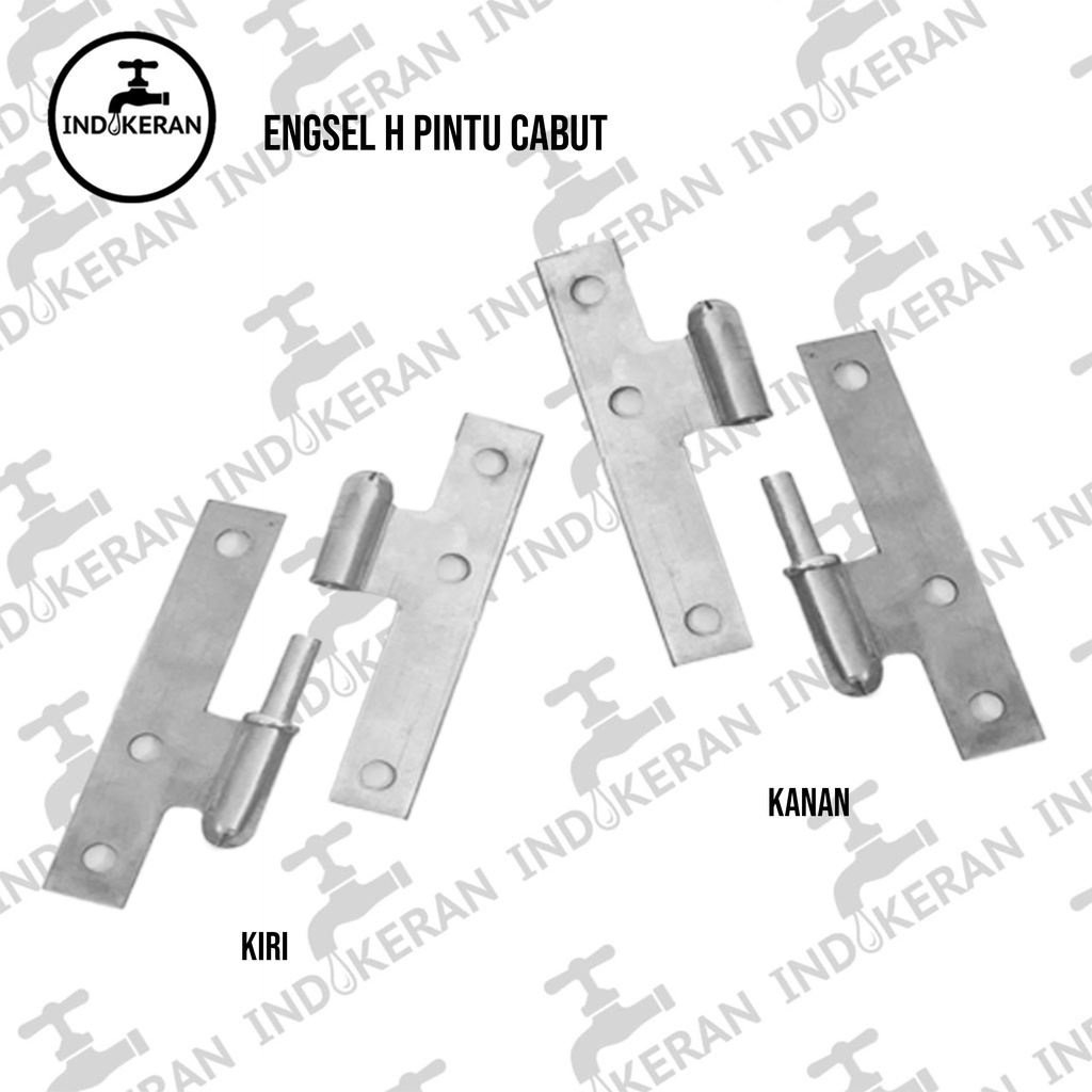 INDOKERAN - Engsel H Pintu Cabut - 80 MM