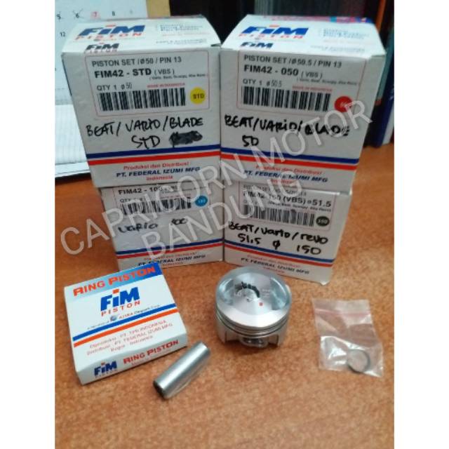 Piston Kit BEAT BLADE VARIO SCOOPY REVO ABSOLUT FIM IZUMI