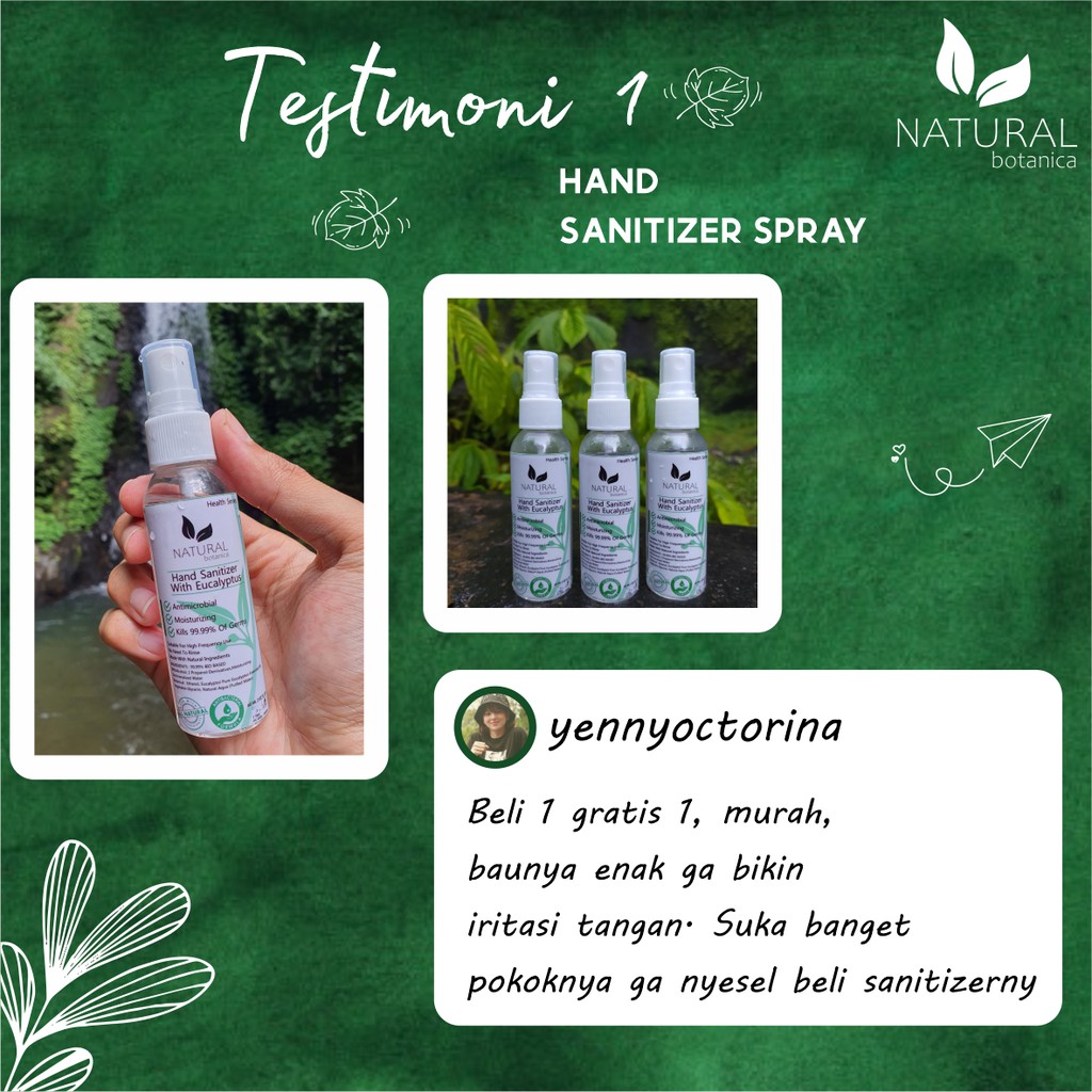 Natural Hand Sanitizer With Eucalyptus 60 ml Spray