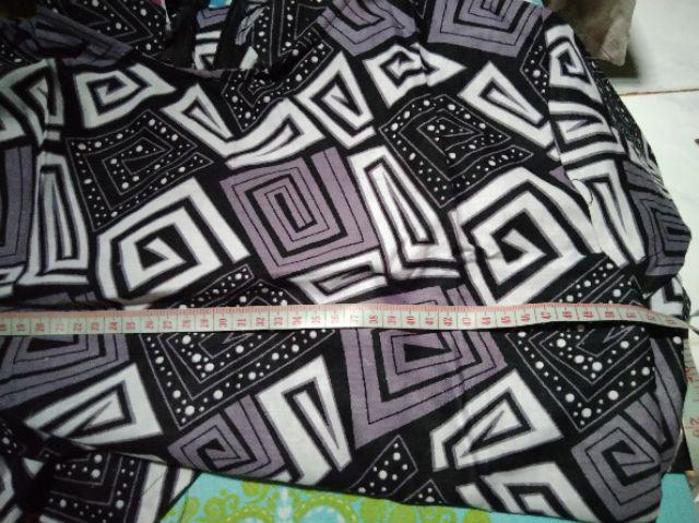 Tunic Batik Cantik Modern Tunik Serut Mozaik Mono Monokrom Monochrome Seragam Kantor Kerja