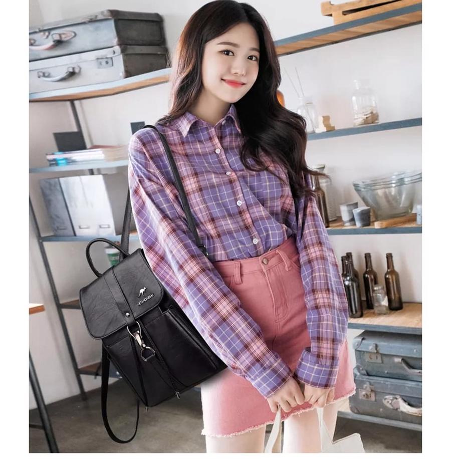 [TKA. 787149] tas ransel kulit wanita tas ransel kulit wanita ransel wanita korean style ransel wani