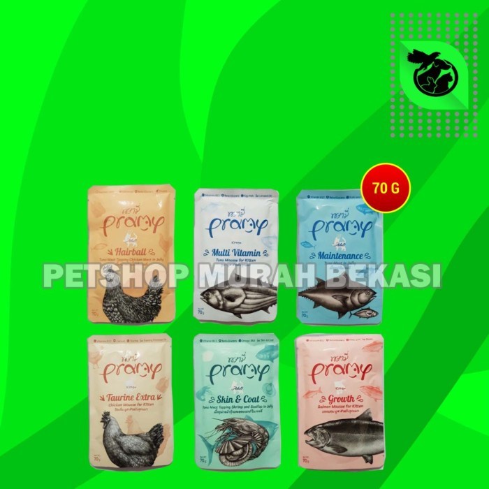 Pramy Makanan Kucing Basah wet food Pouch Kitten Adult 70 Gram