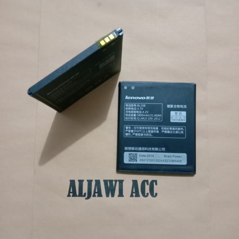 Baterai Batere Batre LENOVO A850 / A859 BL-198 Original Battery Handphone