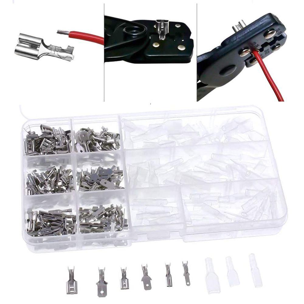 Suyo 270pcs Konektor Kawat Listrik Hot Cars Dengan Insulated Sleeve Wire Crimp Terminal