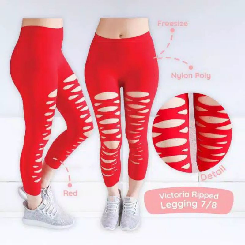 legging bacis /legging bacis sobek/legging bacis sobek olahraga gym fitness