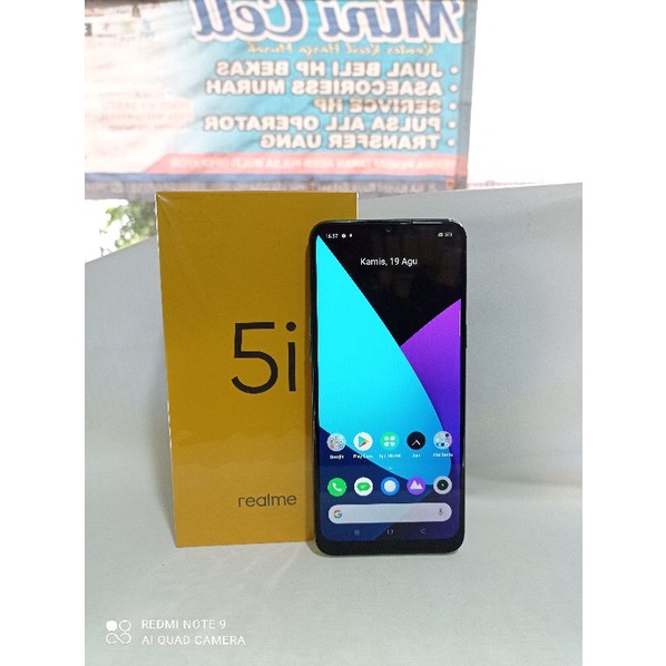 Handphone hp Realme 5i ram 4/64 second bekas murah