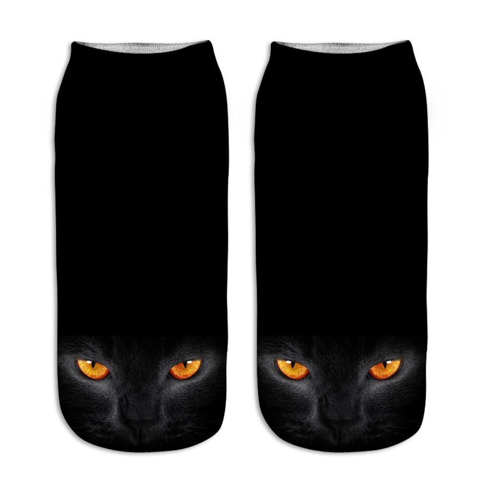  Kaos  Kaki  Gambar  Mata Kucing Warna Hitam  3d Shopee Indonesia