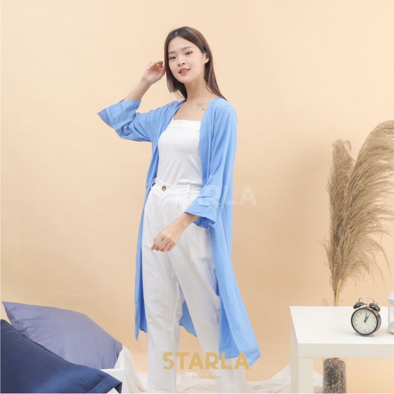 CARDIGAN LONG OUTER OUTWEAR BASIC POLOS KARDIGAN OVERSIZED WANITA RIVERA JAYA HEBAT