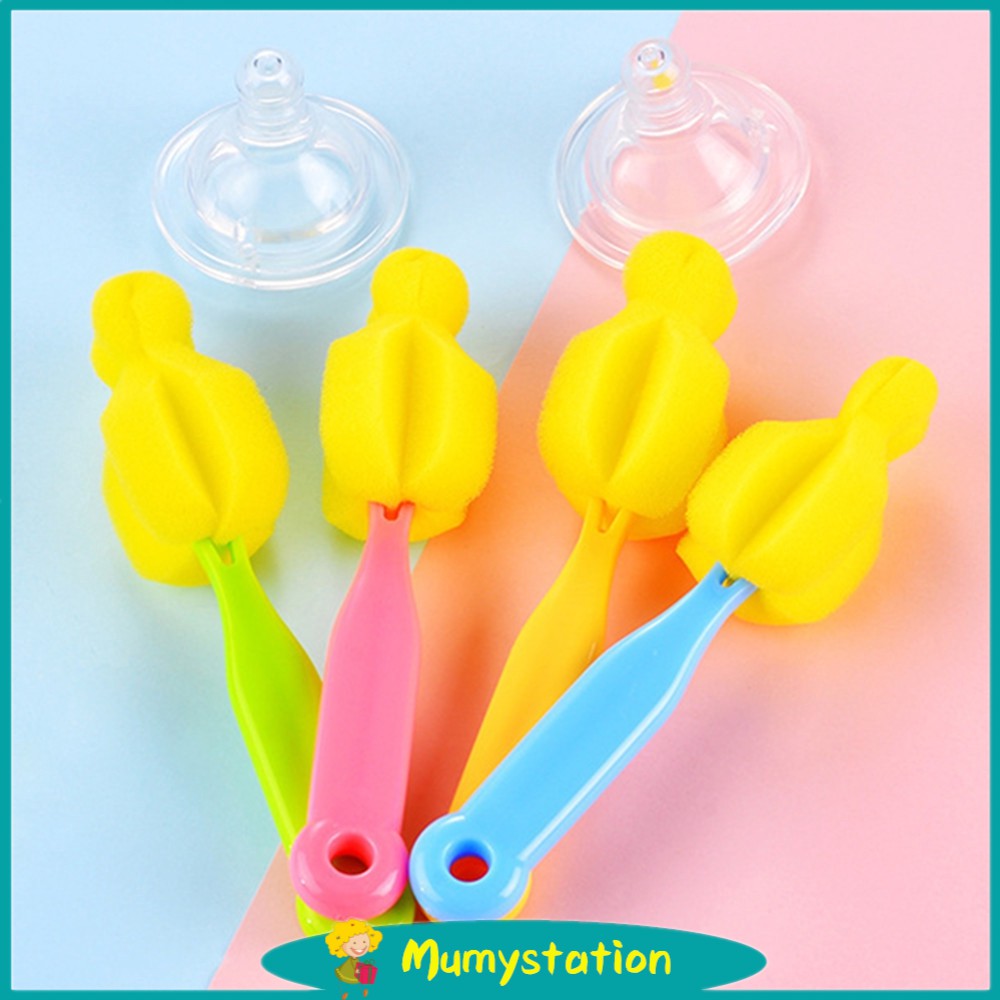 MumystationSikat Pembersih Dot Botol Susu Dengan Gagang Bahan Spons/Sikat pembersih spons