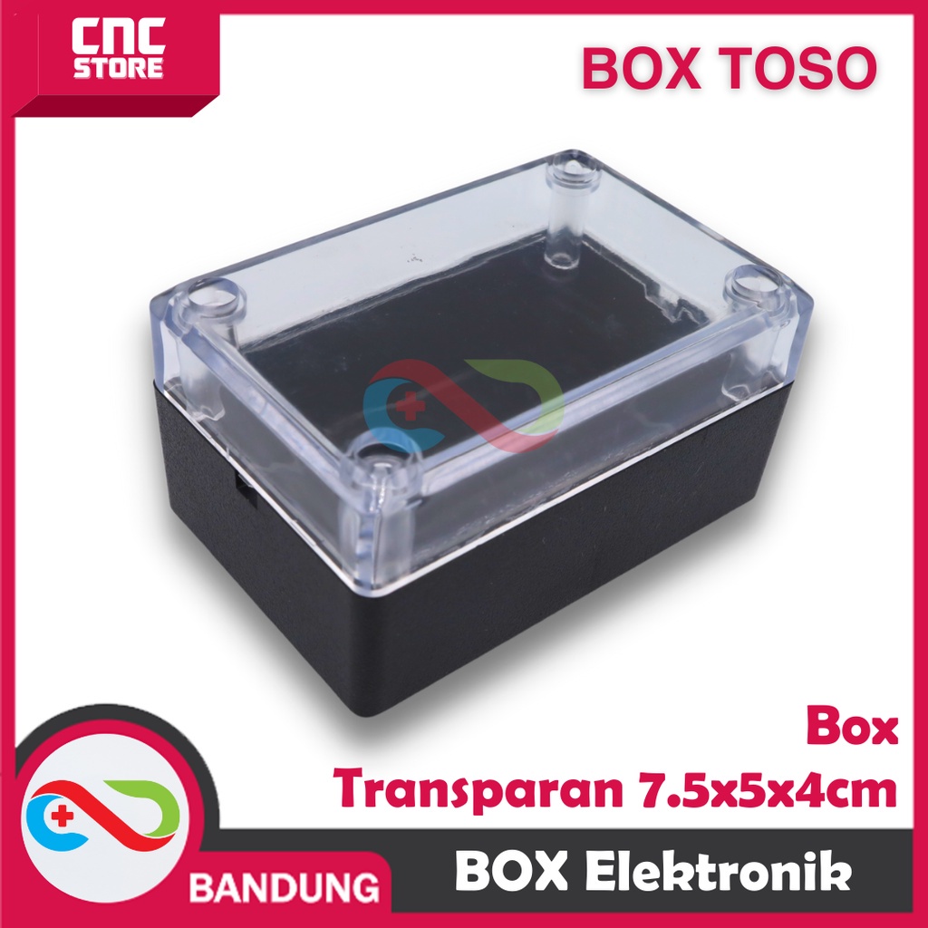 BOX TRANSPARAN BOX TOSO 36 LED 7,5X5X4CM KOTAK ELEKTRONIK BOX ELECTRONIC RANGKAIAN