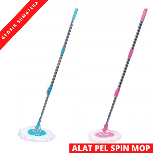 ALAT PEL LANTAI SPIN MOP FREE KAIN PEL TONGKAT GAGANG SAPU LAP REFIL