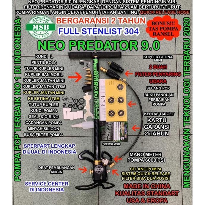 Neo Predator 9.0 Filter Udara, Pendingin Air, Cepat Penuh Pompa PCP