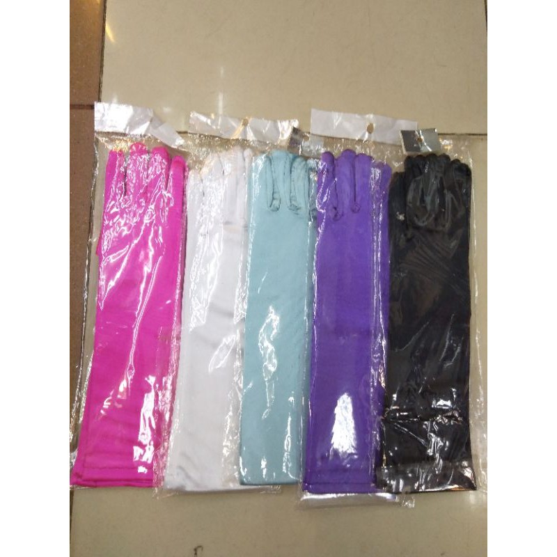 Sarung Tangan Anak Satin Panjang-Gloves Anak Pesta