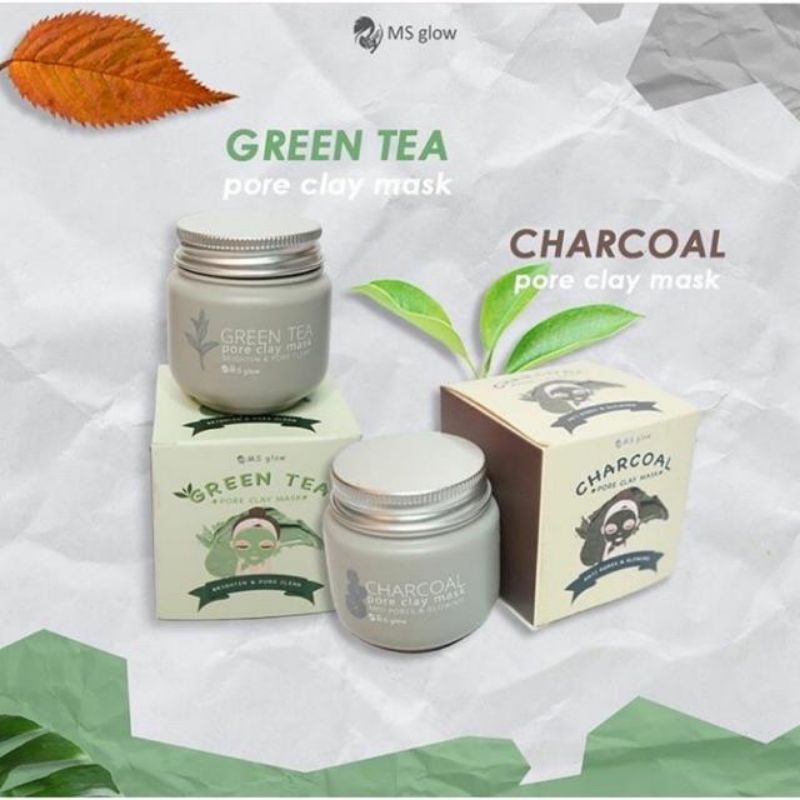 Ms glow clay mask, clay mask green tea, clay mask charcoal