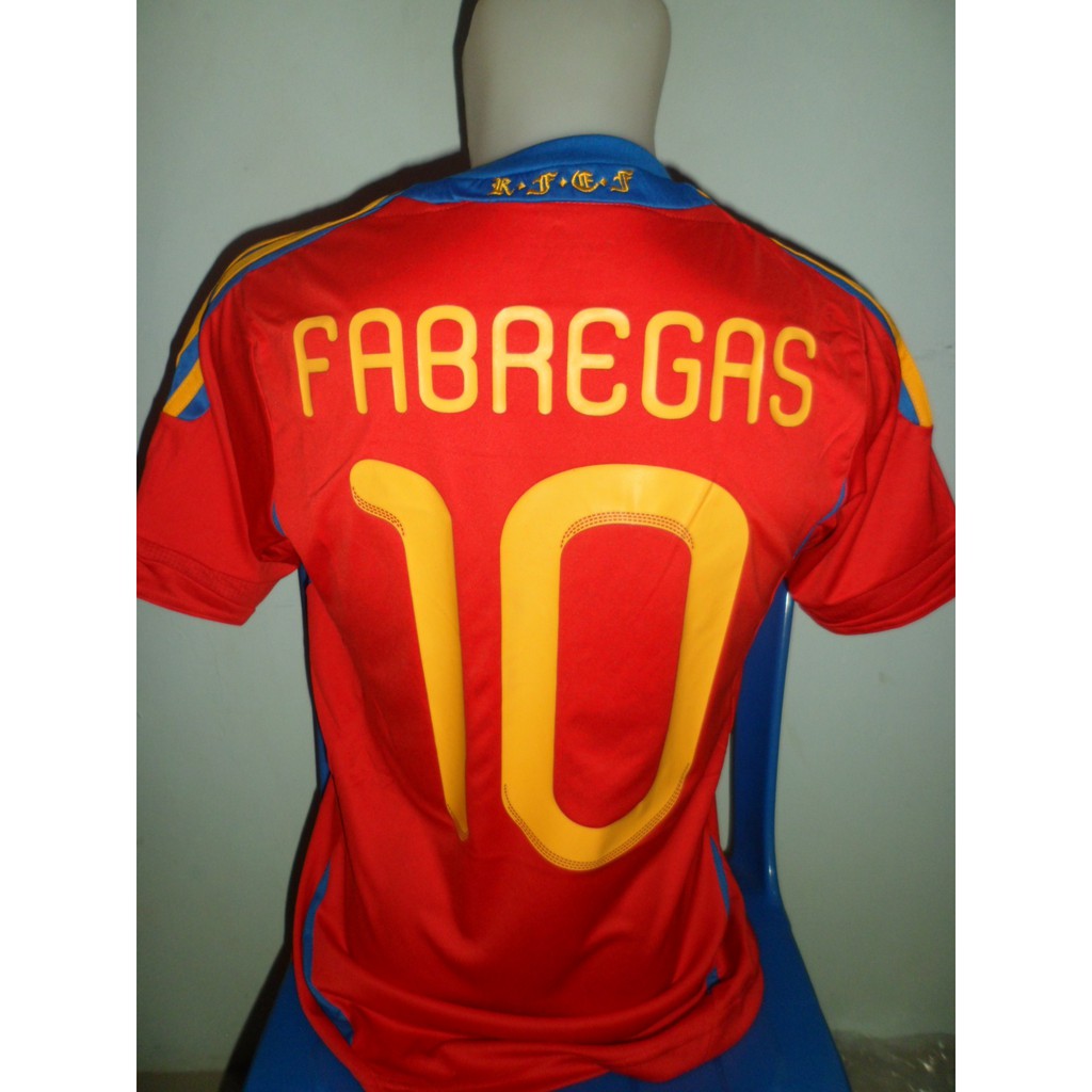 Jersey Spain Home FABREGAS (10) Qualification 2012 + Patch WCC A3 size M