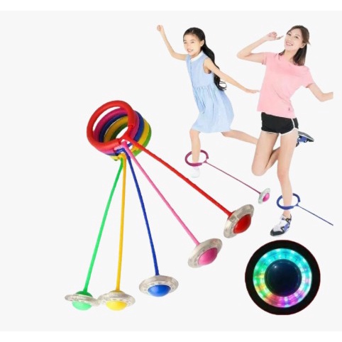 Hulahoop kaki anak lampu nyala | mainan anak hulahup kaki flash jump | yoyo kaki anak