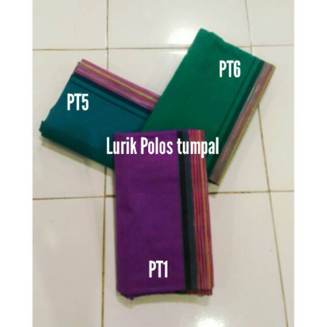 Kain lurik polos tumpal tenun katun