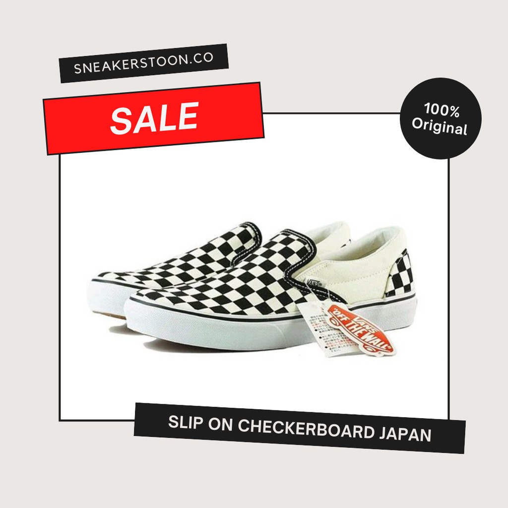 VANS SLIPON CHECKERBOARD JAPAN V98CL+ ORIGINAL (INSOLE ULTRACUSH)