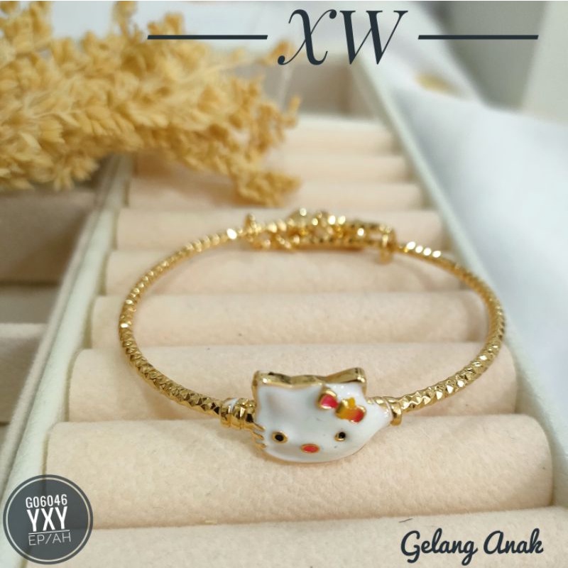 Gelang Yaxiya Anak HK Warna Gold G06046