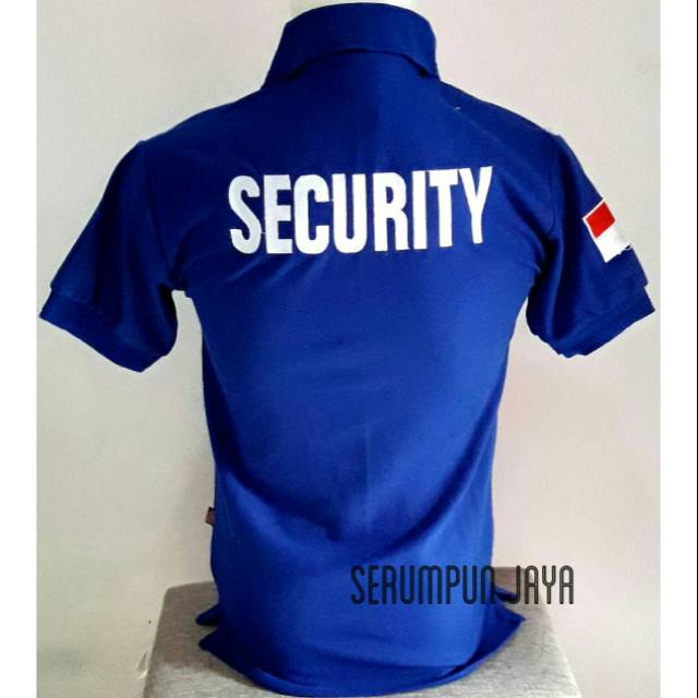 KAOS SECURITY BIRU TURN BACK CRIME - KAOS TBC SECURITY  BIRU LOGO PUTIH FULL BORDIR