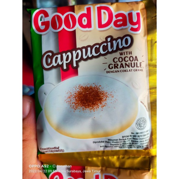 

good day cappucino isi 10 sachet