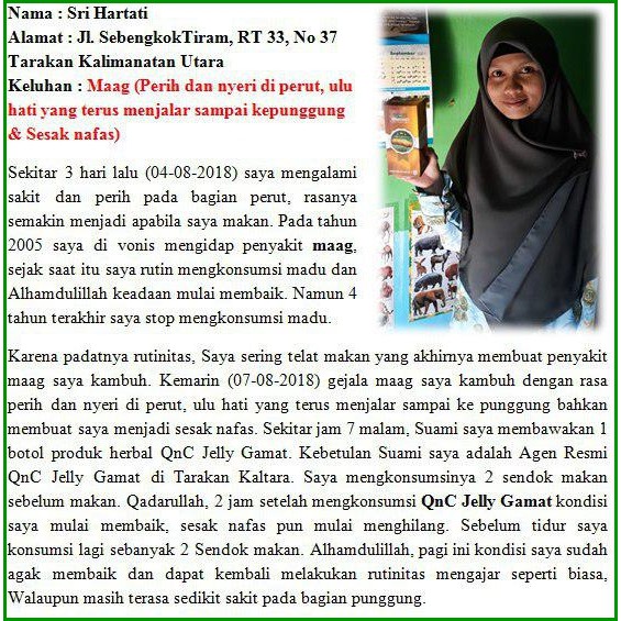 Obat Sakit Perut Bagian Atas / Nyeri Ulu Hati / Sakit Perut Melilit - QnC Jelly Gamat-3