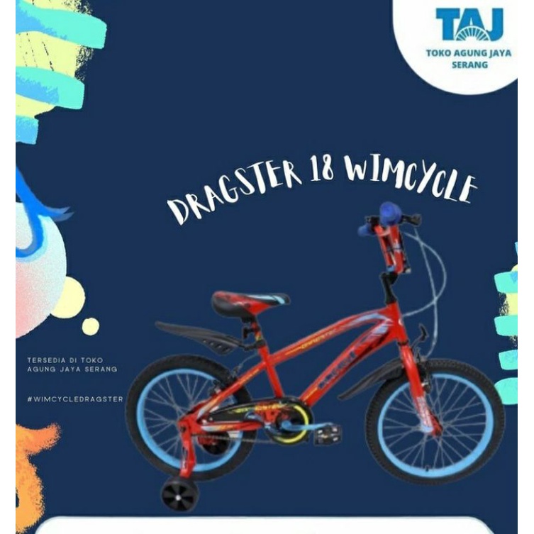 SEPEDA BICYCLE WIMCYCLE BMX Dragster 18 inch